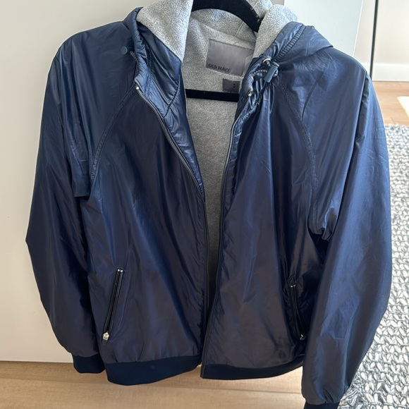 Old navy fleeced leather look jacket - Picture 3 of 6